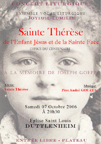 Affiche Sainte Thérèse - 2006 - Duttlenheim