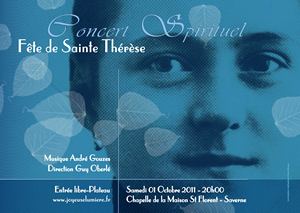 Affiche Ste Thérèse Saverne 1er Octobre